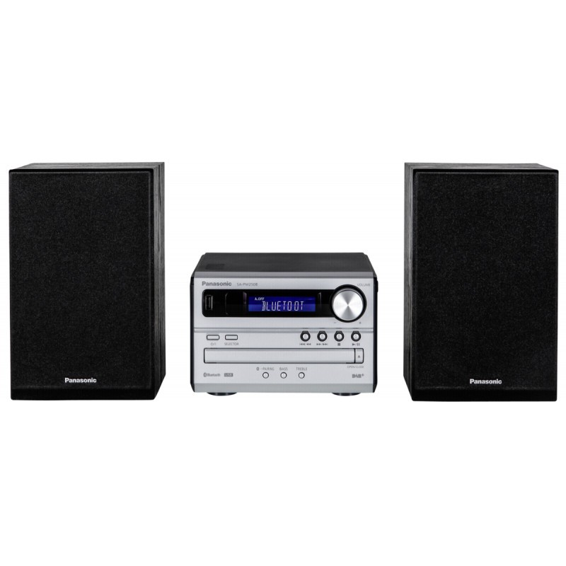 Panasonic SC PM250BEGS Silver Radio CD Cassette Players Photopoint