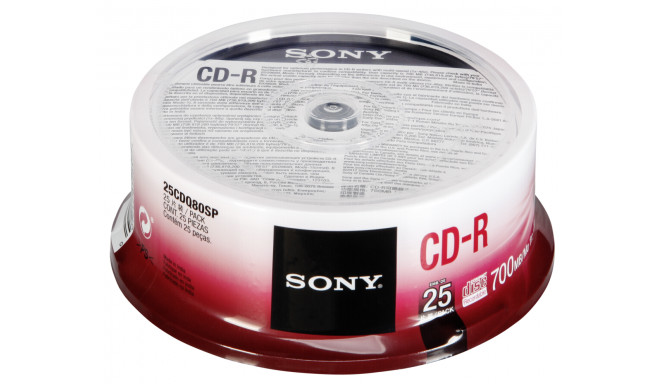 Sony CD R 700MB 48x 25tk Tornis CD Toorikud Photopoint