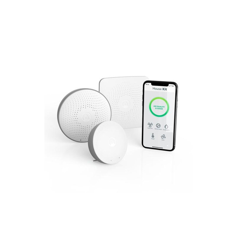 Airthings House Kit Multi Room Radon And Indoor Air Quality Monitoring