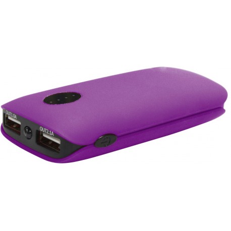 Platinet lādētājs-akumulators 5000mAh 2xUSB, violets (42410)