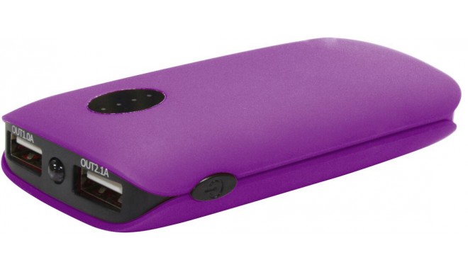 Platinet lādētājs-akumulators 5000mAh 2xUSB, violets (42410)
