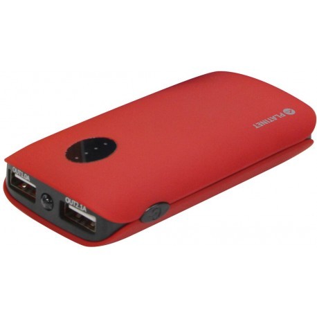 Platinet power bank 5000mAh 2xUSB, красный (42411)