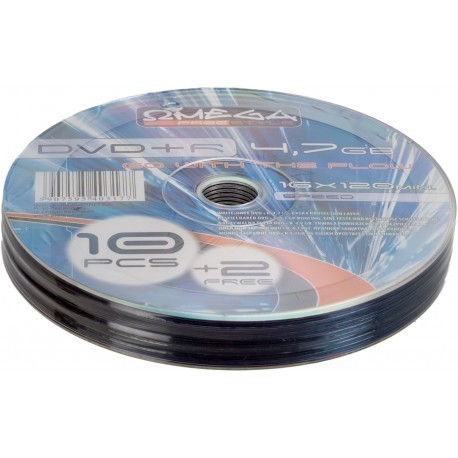 Omega Freestyle DVD+R 4,7GB 16x 10+2шт