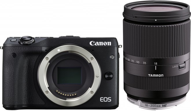 Canon EOS M3 + Tamron 18-200мм VC, черный