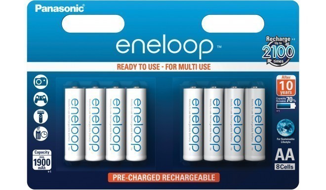 Panasonic eneloop battery AA 1900 8BP