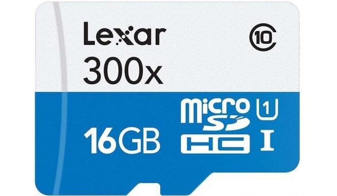 Lexar mälukaart microSDXC 16GB High-Performance 300x 45MB/s Class 10
