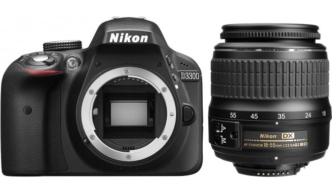 Nikon D3300 + 18-55mm II Kit, black