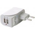 Omega USB charger 2600mA, white (43126)