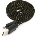 Omega kaabel USB - microUSB 1m, must/kollane