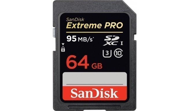 Sandisk mälukaart SDXC 64GB Extreme Pro 95MB/s