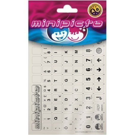 Minipicto klaviatuurikleebis EST KB-EE-01GRY, hall/must