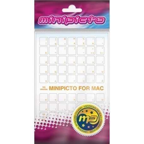 Minipicto keyboard sticker RUS KB-MAC-CLRRU-ORANGE, matte orange