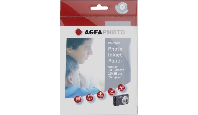 Agfaphoto fotopapīrs 10x15 Premium, glancēts, 240g 100 lapas