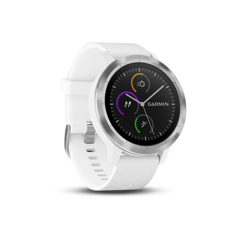 Garmin vivoactive 3 white and sale stainless gps smart watch