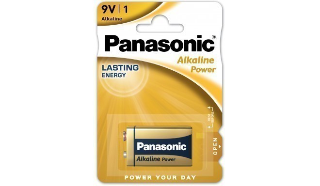 Panasonic Alkaline Power patarei 6LR61APB/1B 9V