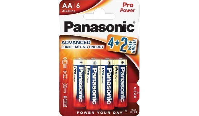 Panasonic Pro Power baterija LR6PPG/6B (4+2)