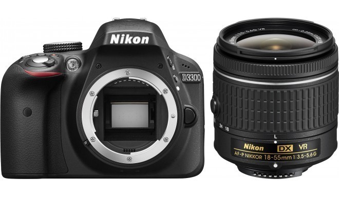 Nikon D3300 + 18-55мм AF-P VR Kit, черный