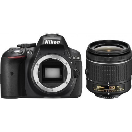 Nikon D5300 + 18-55мм AF-P VR Kit, черный