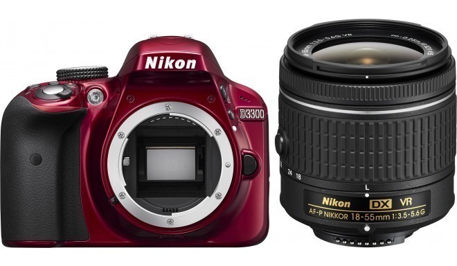 Nikon D3300 + 18-55mm AF-P VR Kit, red