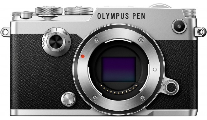 Olympus PEN-F  korpuss, sudrabots