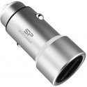 Silicon Power car charger 2×USB, silver (CC202P)