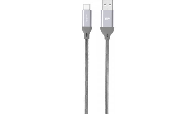 Silicon Power cable USB-C 1m braided, grey (LK30AC)