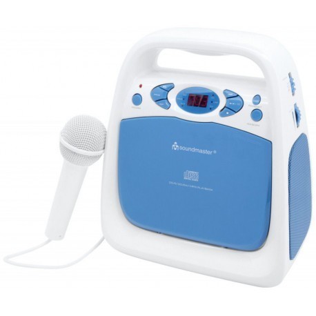 Soundmaster CD-mängija Karaoke KCD50, valge/sinine