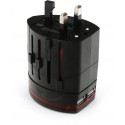 Omega travel adapter 4in1 USB, black (42010)