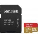 SanDisk mälukaart microSDHC 32GB Extreme 90MB/s + adapter