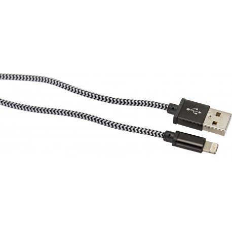 Platinet kabelis USB - Lightning 2m, melns