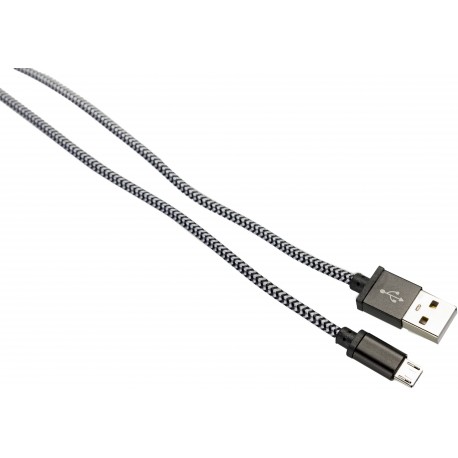 Platinet kabelis USB - microUSB 2m, melns