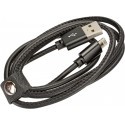 Platinet кабель USB - Lightning 1м, черный