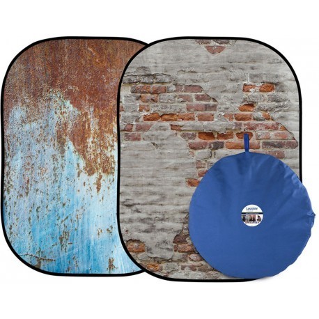 Lastolite фон Urban Collapsible 1,5x2,1м, ржавый металл / штукатурка (LL 5713)
