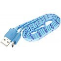 Omega cable USB - microUSB 1m, blue/purple