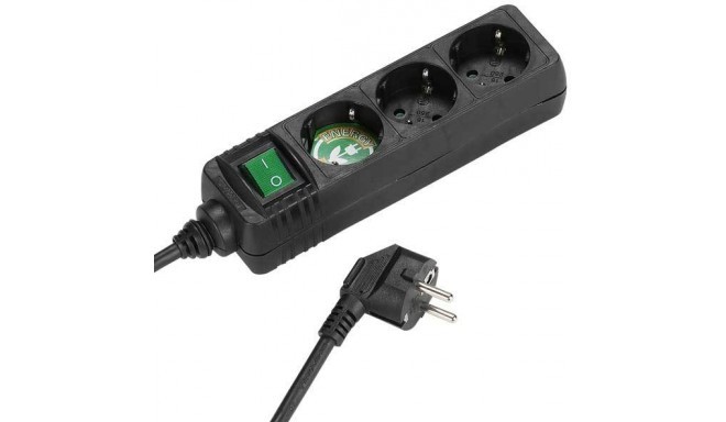 Vivanco extension cord 3 sockets 1.4m, black (27015)