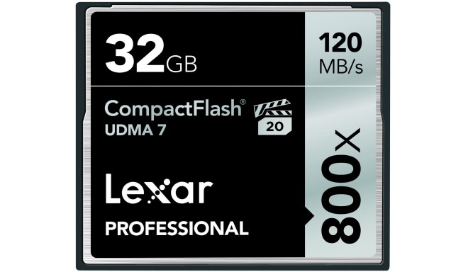 Lexar mälukaart CF 32GB Professional 800x 120MB/s