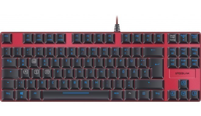 Speedlink klaviatuur Ultor US, must/punane (SL-670008-BKRD)