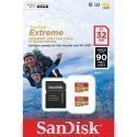 SanDisk mälukaart microSDHC 32GB Extreme Action 2tk