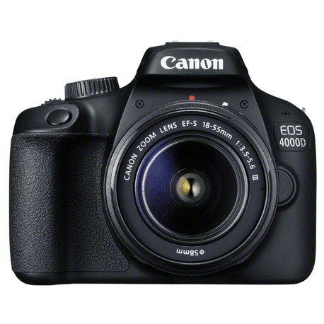 Canon EOS 4000D + 18-55mm III Kit, melns