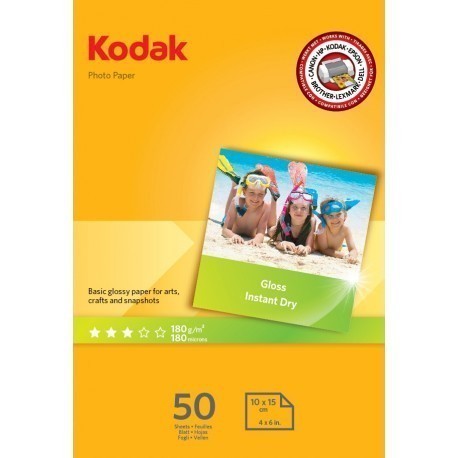 Kodak fotopapīrs 10x15 glancēts 180g 50 lapas