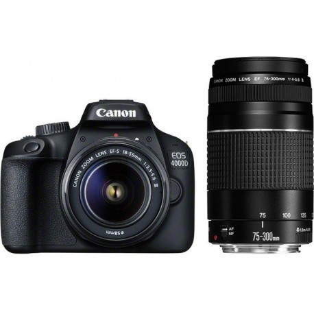 Canon EOS 4000D + 18-55мм III + 75-300мм III Kit