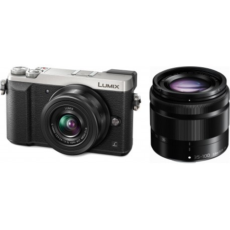 Panasonic Lumix DMC-GX80 + 12-32mm + 35-100mm Kit, sudrabots