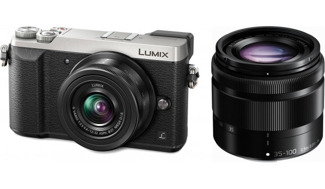 Panasonic Lumix DMC-GX80 + 12-32mm + 35-100mm Kit, sudrabots