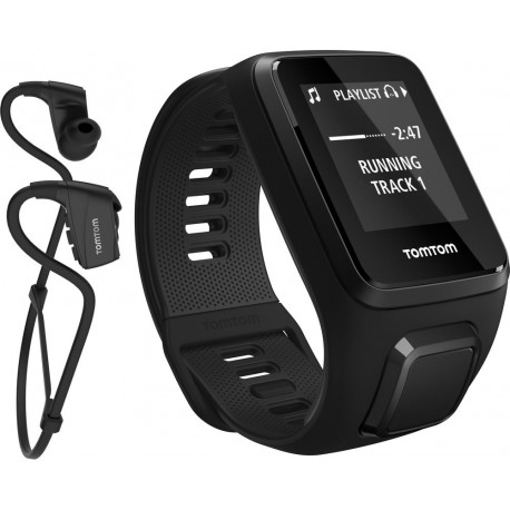 TomTom Spark 3 Cardio + Music L, must + Bluetooth kõrvaklapid