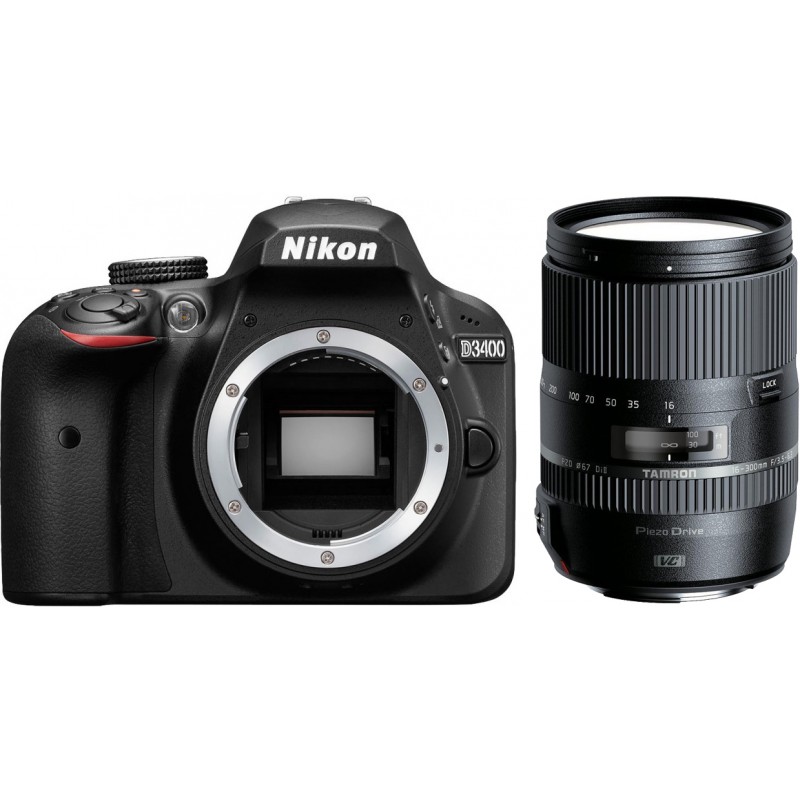 Nikon D3400 + Tamron 16-300мм, черный