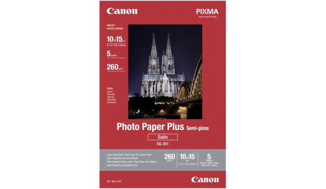 Canon фотобумага SG-201 10x15 260 г 5 листов