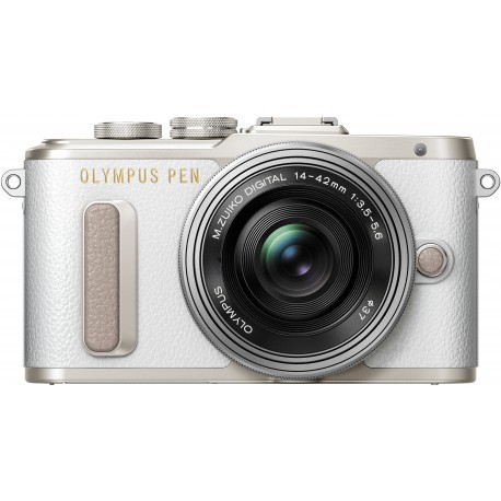 Olympus PEN Lite E-PL8 + 14-42mm EZ Kit, valge/hõbe