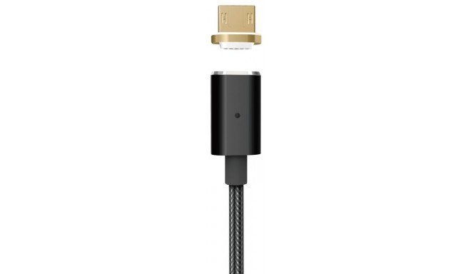 Platinet cable microUSB 1m with magnetic plug (43470)