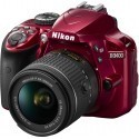 Nikon D3400 + 18-55 AF-P VR Kit, punane