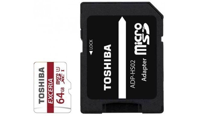 Toshiba карта памяти microSDXC 64GB + адаптер